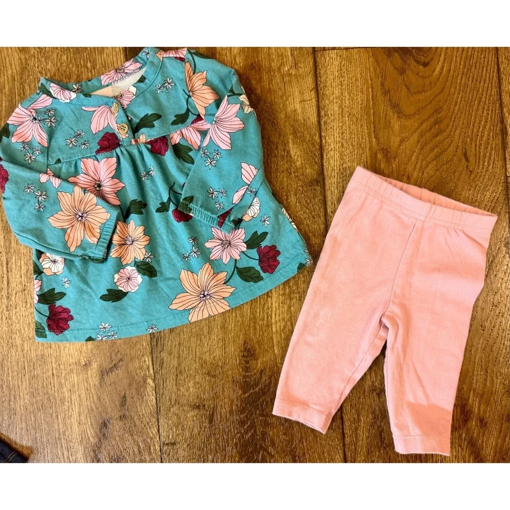 Carters Baby Girl 3 Months Outfits Ruffled Pants Jeans Shirts Spring Clothes Lot